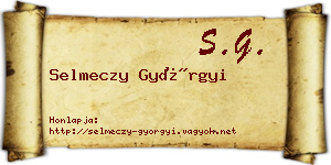 Selmeczy Györgyi névjegykártya